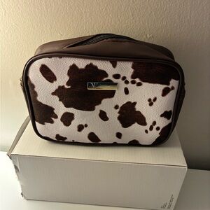 Brown and White Cow Print Men's Bag